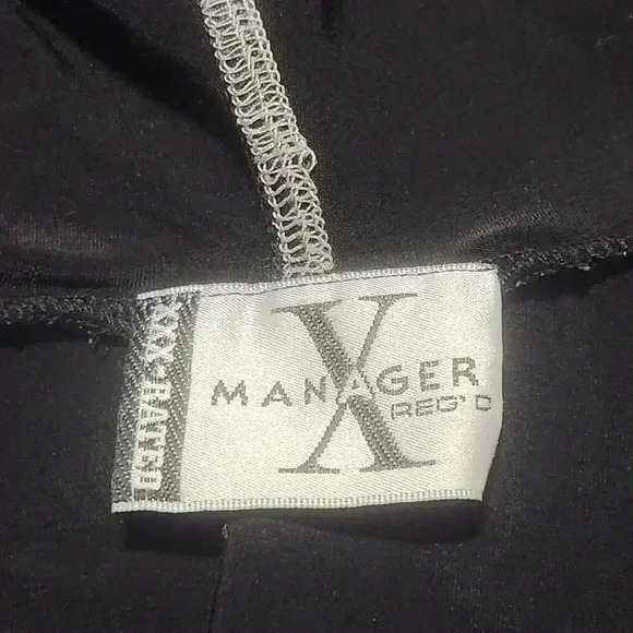 Vintage 80s basic black sleeveless hooded top with white contrast stitching - Picture 8 of 12